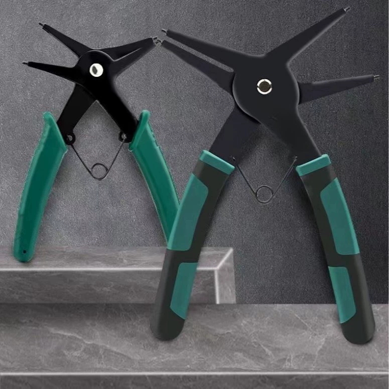 Xinyi плоскогубцы для стопорных колец «два в одном», разборка и сборка пружины, многофункциональные плоскогубцы для стопорных колец, инструмент для внутренней и внешней карты, плоскогубцы для стопорных колец двойного назначения