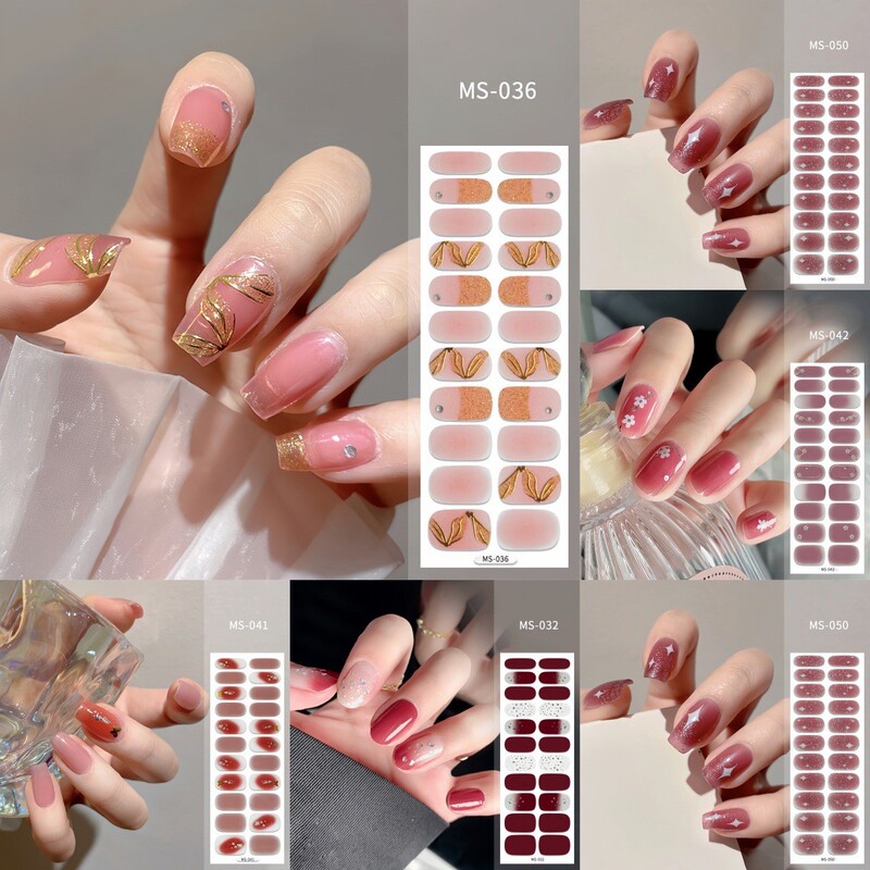 New Little Red Riding Book with 22 finger non-baked nail stickers half European and American South Korea nail glue nail stickers nail art wholesale