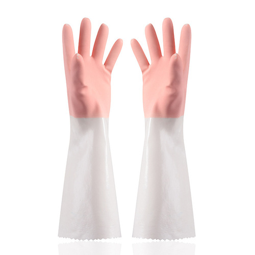 Insulated Dishwashing Gloves Set for Women - Non-slip, Durable, Waterproof Rubber, Thick, Long, Winter Home Use