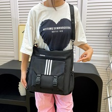 新款小学生手提袋书袋补习帆布大容量防水单肩美术学生补课斜挎IN
