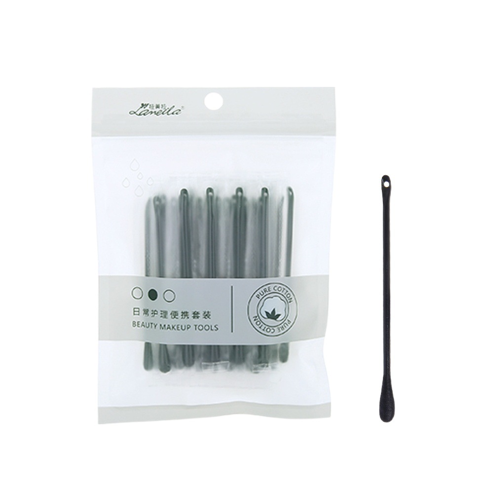 LMLTOP 30 hisopos de algodón de doble uso de instalación independiente, anillo de presión, cabeza en espiral, acné, hisopo de algodón de cuidado desechable A669