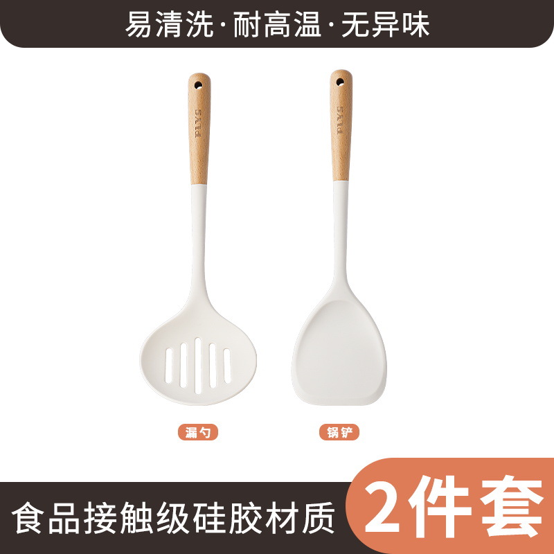 Cucharas de engrosamiento no pegajosas de silicona mayorista de grado alimenticio nueva cucharas de cocina caseras de cocina