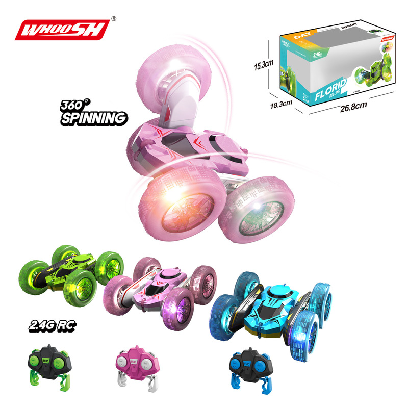 Cross-border source factory on behalf of the roll to reverse the light electric stunt remote control car charging children boys and girls toys