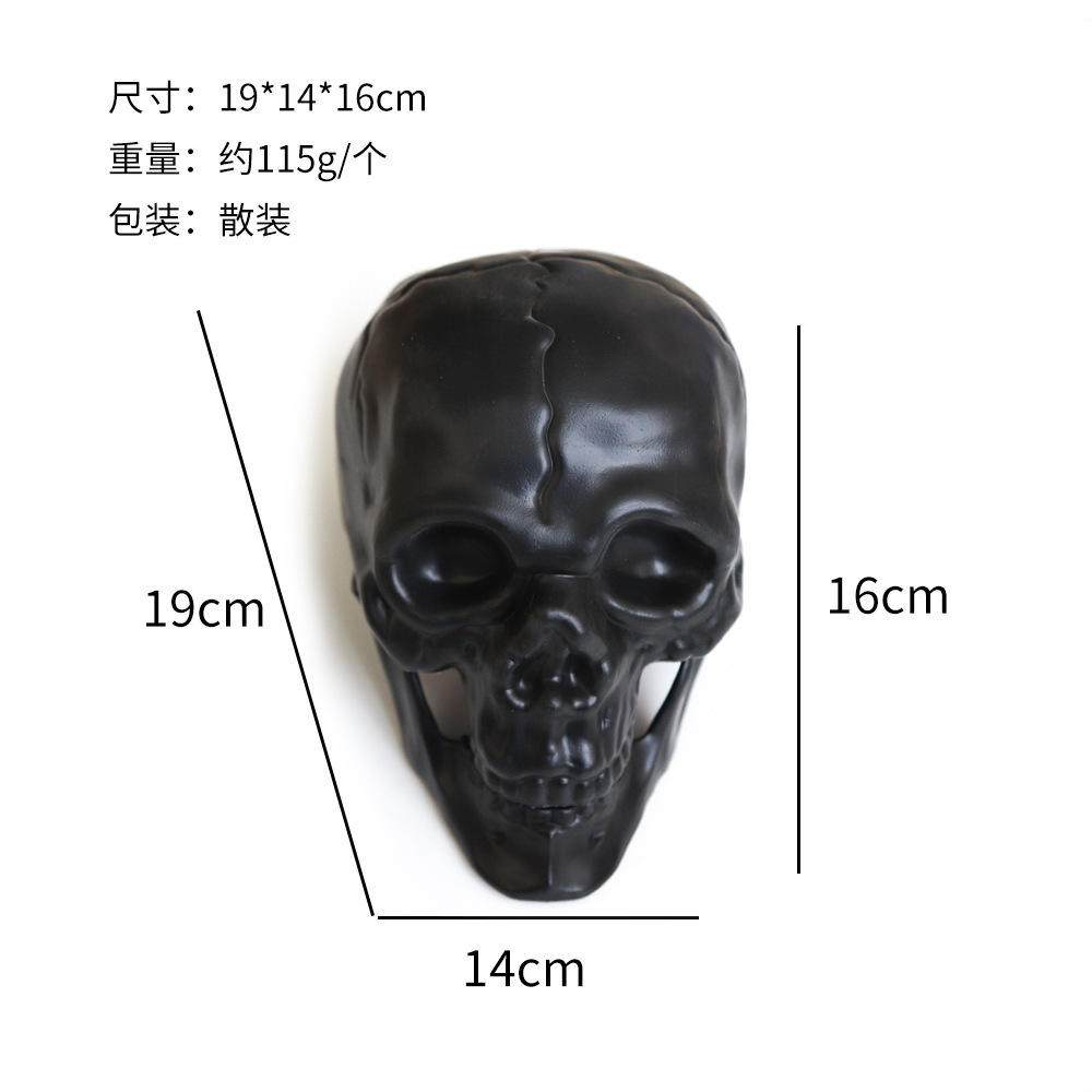 Halloween esqueleto conjunto de esqueleto simulación de plástico humano hueso de mano cráneo adornos de decoración del día fantasma props