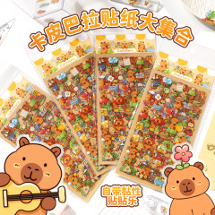カピバラハンドブックステッカー漫画ペットステッカー学生 DIY ステッカーカピバラ防水素材装飾ステッカー卸売