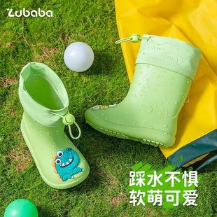 Children's Rain Boots Boys and Girls Baby Rain Boots Little Boys and Girls Kindergarten School Non-Slip Waterproof Lightweight Water Shoes