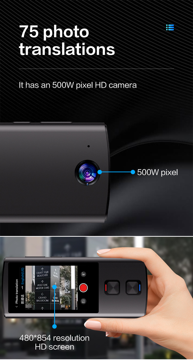 外贸翻译机便携式翻译耳机翻译器多国语言离线语言智能拍照设备旅