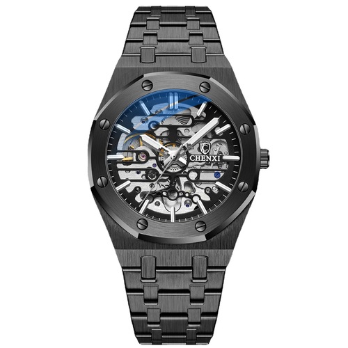 CHENXI new mechanical watch men's steel belt hollow fully automatic mechanical watch men's watch men's watch