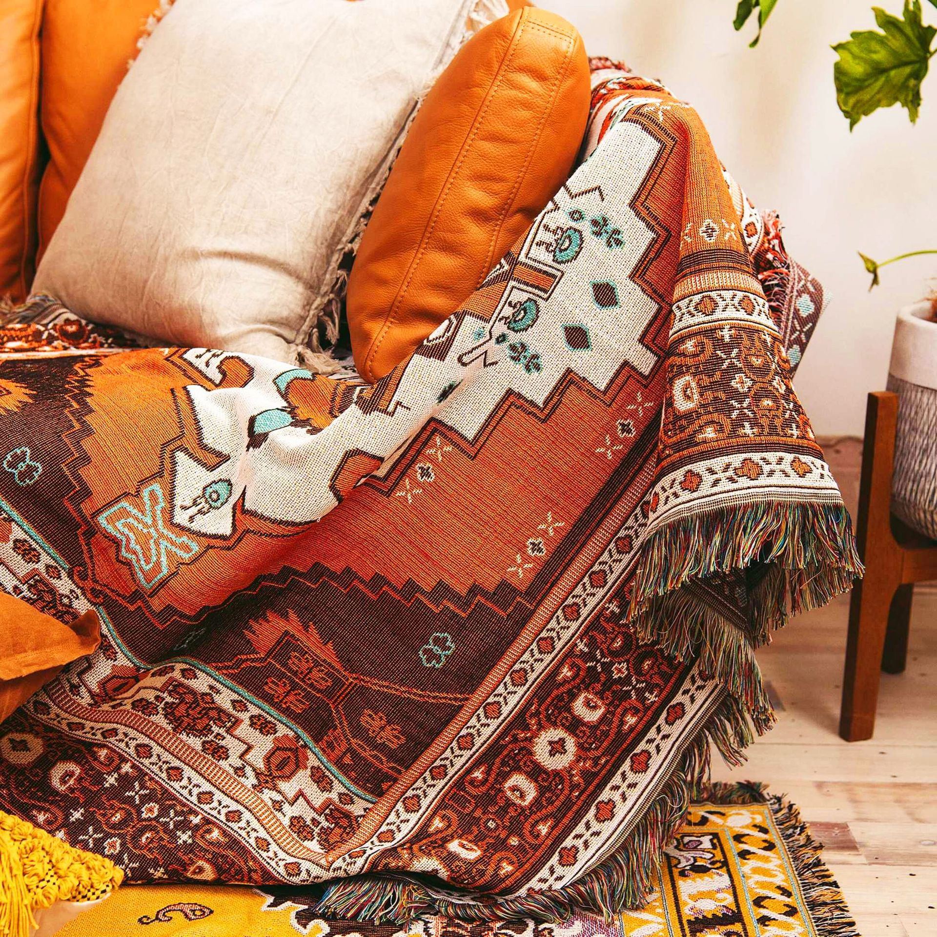 Sofa ins wind camping outdoor picnic thread nap blanket, bohemian blanket_voghion.com