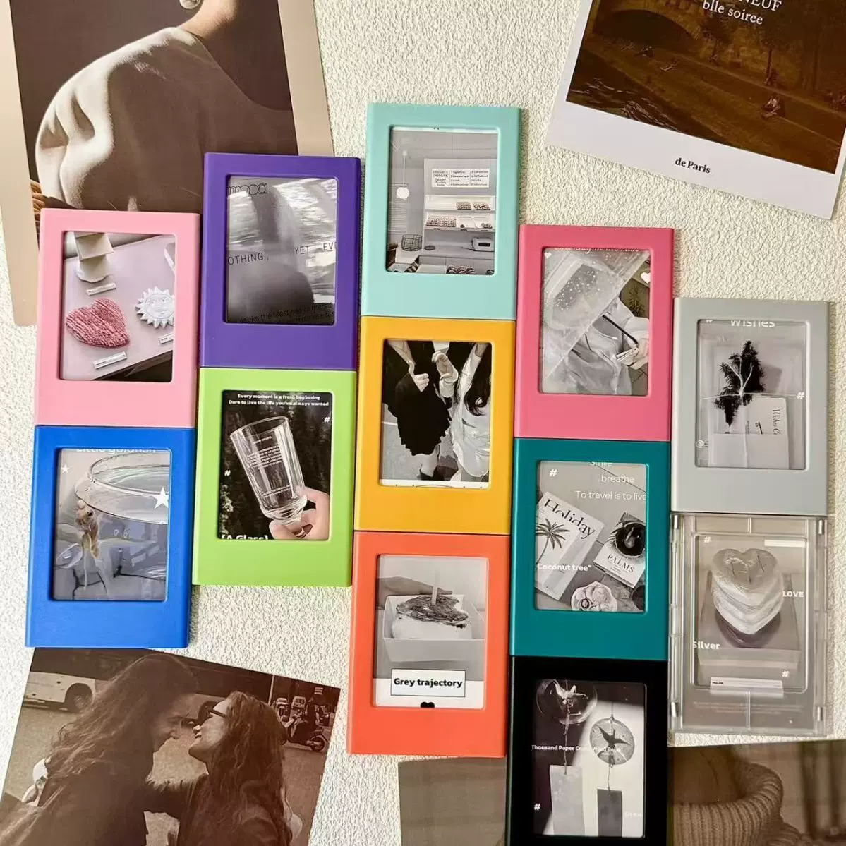 拍立得3寸磁吸相框亚马逊TEMU热卖创意diy磁铁相框趣味磁力小相框