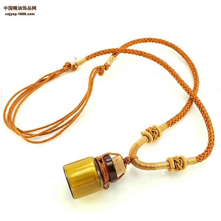 中国精油饰品网单扣节节高茶色瓶项链5.jpg