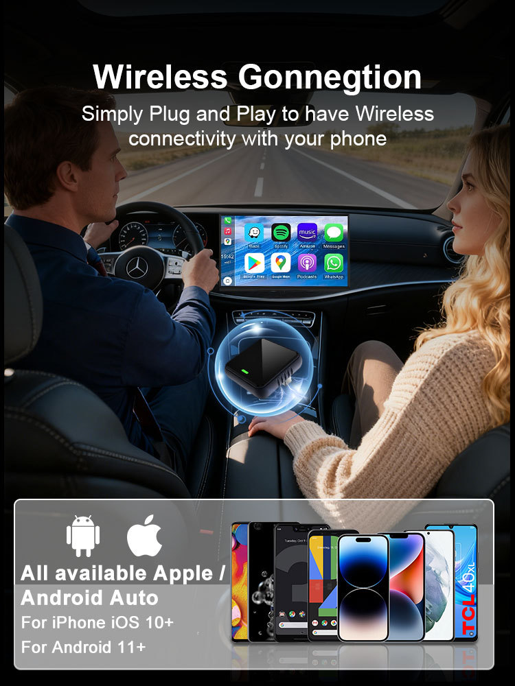 Cross-border CP030-1 carplay car connectivity box audio-visual navigation vehicle smart portable wireless car box
