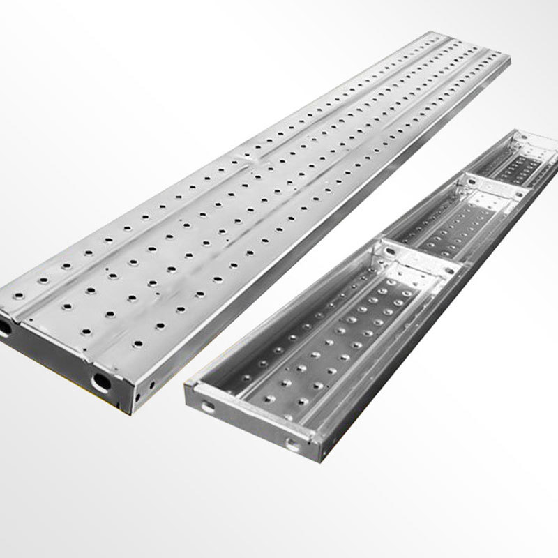 240mm踏板加厚热镀锌建筑工地钢跳板 平台用起鼓鱼眼铝合金脚踏板