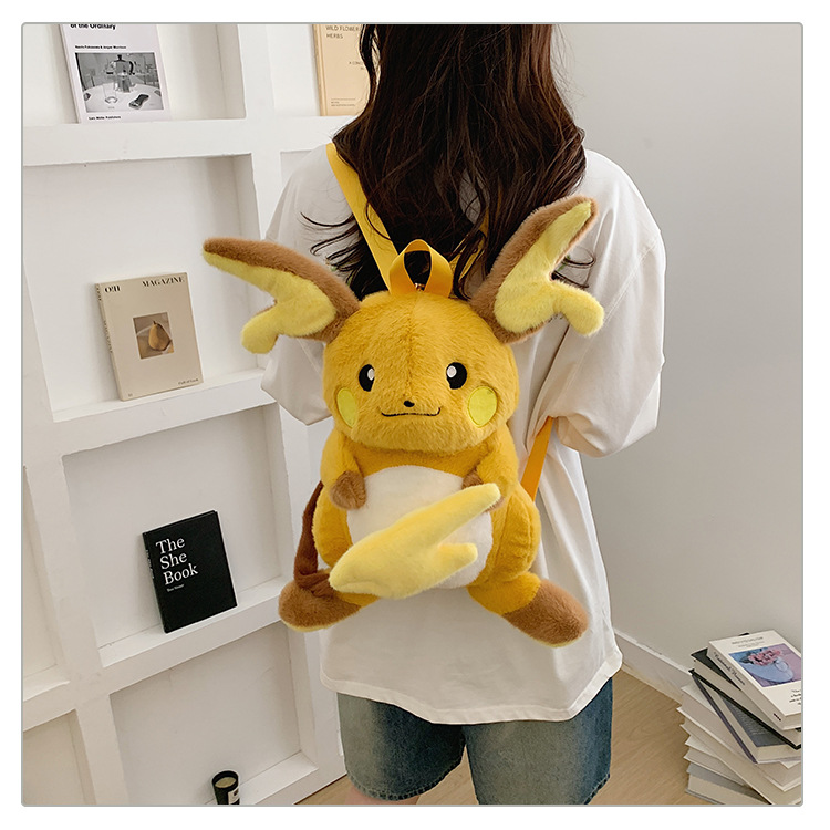 Pokémon Raichu Psyduck Plush Cartoon Gengar Doll Backpack Gift for Toddlers