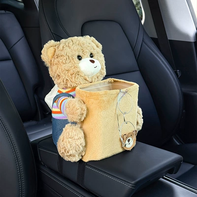 Car Tissue Box and Trash Car tissue box/set - rainbow-bear-tissue-box-and-trash-can-2-in-1