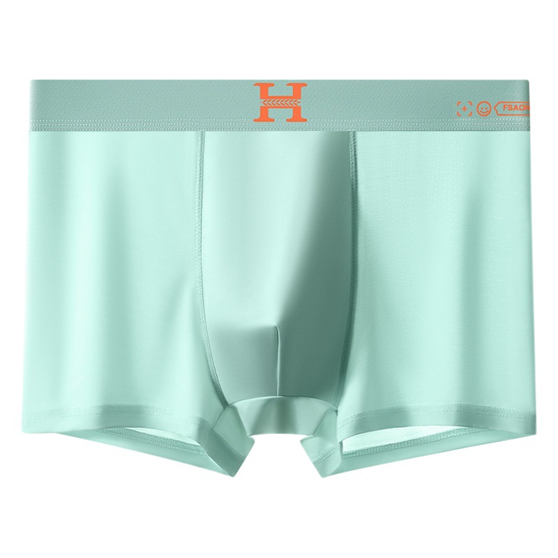 Calzoncillos bóxer de seda helada con entrepierna magnética, shorts finos de cuatro esquinas para hombre, diseño transpirable con entrepierna magnética.