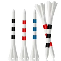 Пластиковый мяч для гольфа TEE печать полосатый шариковый гвоздь 80mm/70mm Низкое сопротивление стойкое поле для гольфа аксессуары