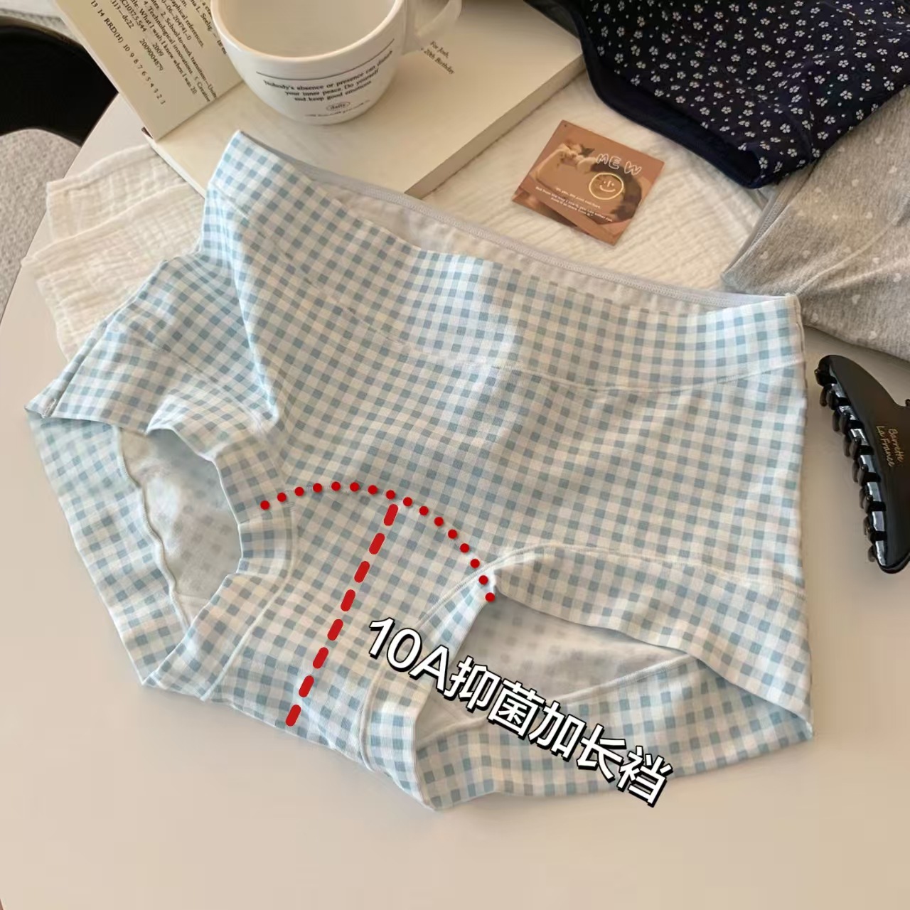 Women's Boxer Briefs Pure Cotton 10A Antibacterial Breathable Extended Crotch Category a Seamless Comfortable Large Medium High Waist Girls' Boxer Briefs