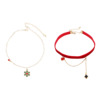 Demi-season red accessory, necklace, sweater, short chain for key bag , Japanese and Korean