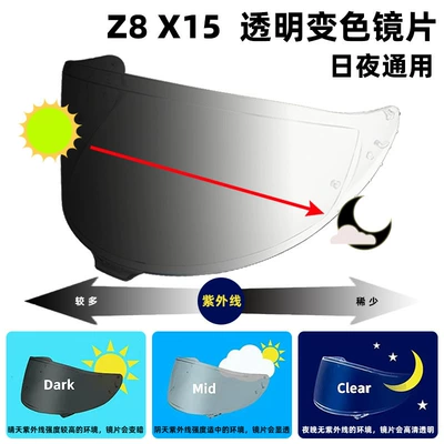 Suitable for Shoei Z7 X14 Z8 X15 Gtair Glamster Helmet Electroplated Lens Anti-Fog Sticker (Motorcycle helmet anti-fog film) - z8-x15-transparent-photochromic-lenses