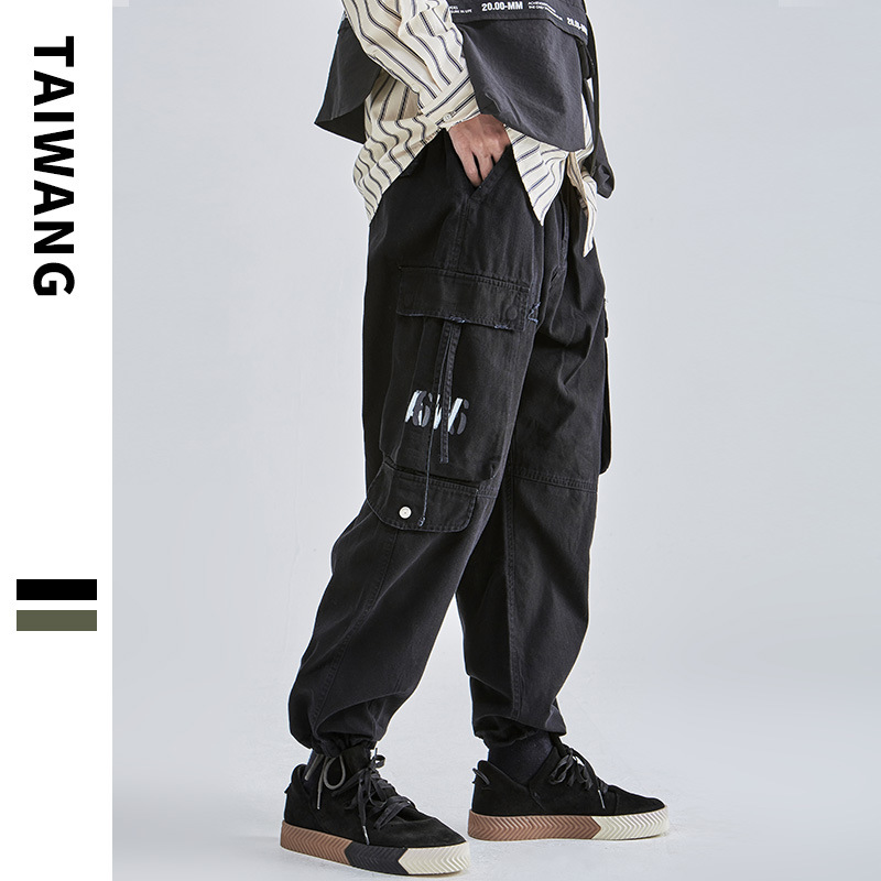 Men's Clothing Thai King Men's Wear Tide Brand Overalls Men 2024 Autumn New Men's Pants Youth Printed Casual Pants_voghion.com