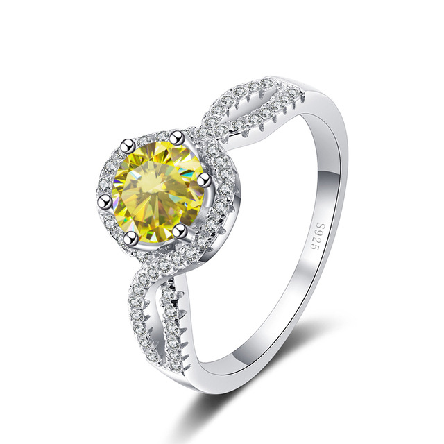 S925 anillo de plata esterlina para mujeres oro pt950 compromiso de matrimonio requisito 1 quilates fábrica de anillo de piedra de moissan al por mayor
