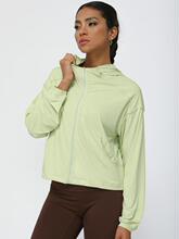 N 83378LQuick-Dry Hooded Yoga Top �ٸ���ñ�٤���羳