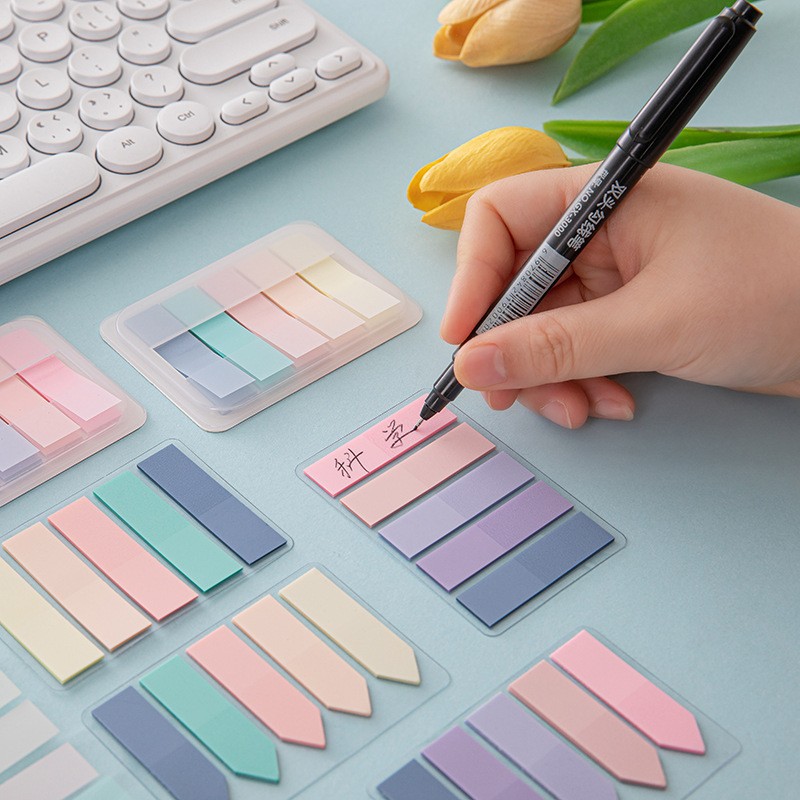 Ins style color index stickers for office students to use note material classification sticky notes Morandi color sticky notes