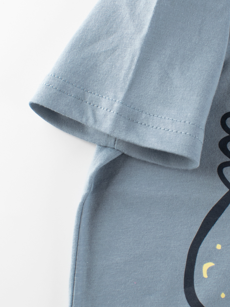 27kids verano camiseta de manga corta para niños dibujos animados de dinosaurios ropa para niños coreanos ropa de bebé estampada extranjera ropa transfronteriza
