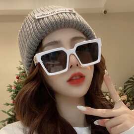 2024新款时尚欧美风方框太阳镜大框网红潮搭街拍墨镜个性潮流眼镜