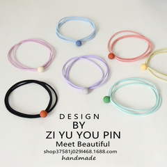小糖豆小清新簡約夏皮筋送女友專屬頭繩基礎款高彈力韓戴手腕發圈