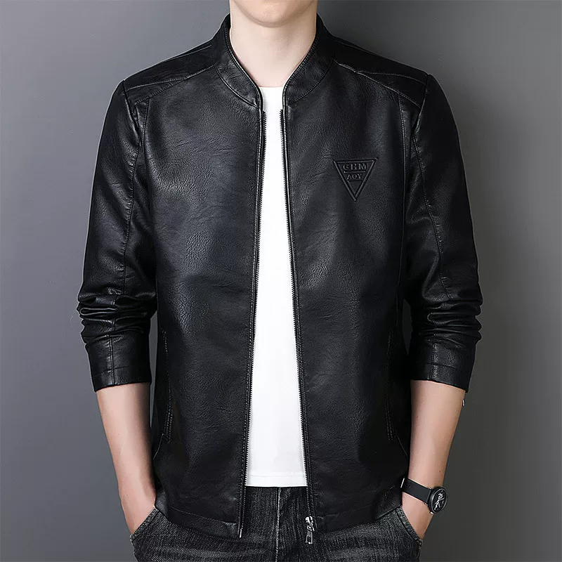 2024 water-washed leather pu leather split leather jacket essentials plus velvet thickened 1801