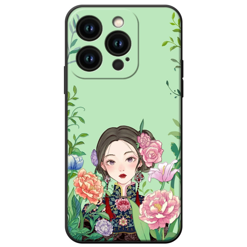 Чехол совместимый с Apple, чонсам, iPhone15, iPhone15 Pro, чехол для телефона, силиконовый iPhone12 Pro, 14promax