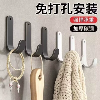 免钉挂钩强力粘胶免打孔枪灰粘钩墙壁贴墙上承重厨房浴室门后钩子