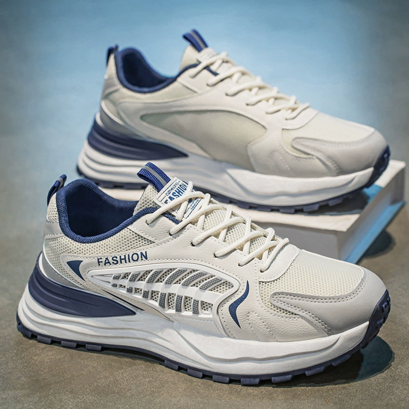 Весенняя мужская обувь новая дышащая сетка спортивная обувь мужская корейская версия тренда дикие туфли с толстой подошвой повседневные ботинки