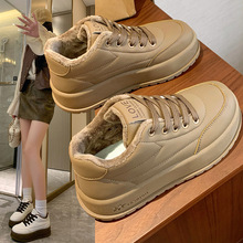 2025冬季加绒小白鞋新款韩版ins女学生增高运动板鞋休闲鞋KT2812