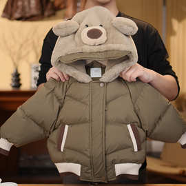 男童外套秋冬款2026新款冬季厚棉服宝宝加绒加厚棉衣棉袄童装