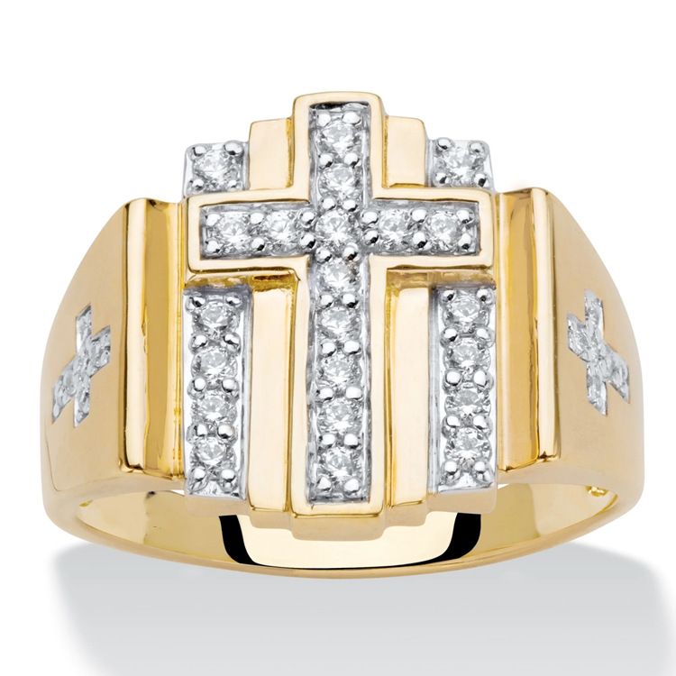 Geometric Pattern Unisex Gender Hip-Hop Retro Geometric Metal Plating Inlay Rhinestones Unisex Rings