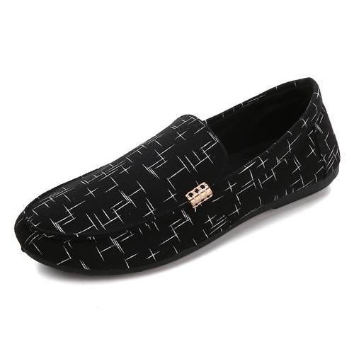 Men's Casual Slip-On Canvas Shoes, Versatile Men's Cotton Shoes, Youth Bead Shoes