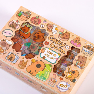 Cartoon Cute Pet Sticker Set Student Kidsren Small Gift Reward Gift DIY Handbook Sticker Tape Gift Box