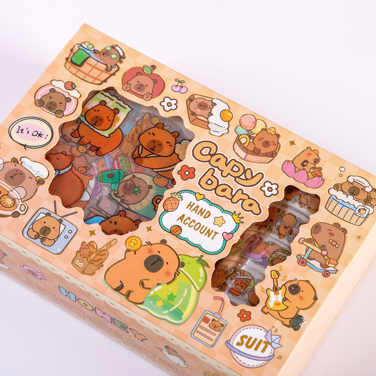 Caricatura adorable pet stickers set estudiantes niños pequeños regalos regalo regalo diy caja de regalo adhesiva adhesiva