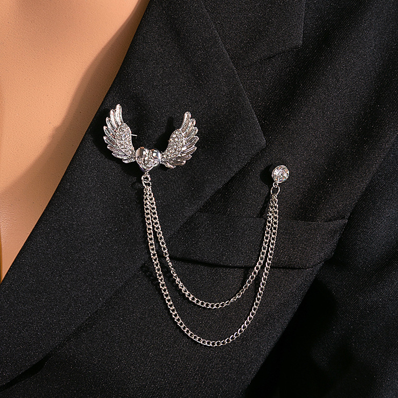 Broche baroque émaillée en filigrane avec cristaux style art déco_voghion.com