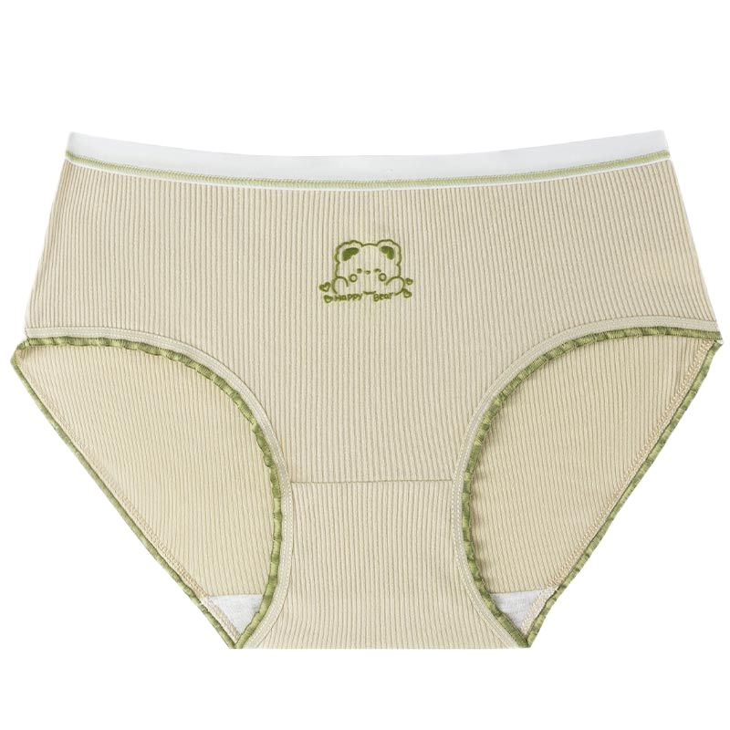 Ropa interior de algodón Niña antibacteriano entrepierna transpirable escritos lindos japoneses pantalones cortos cabeza Mediados de cintura sin costuras ropa interior de niña verano