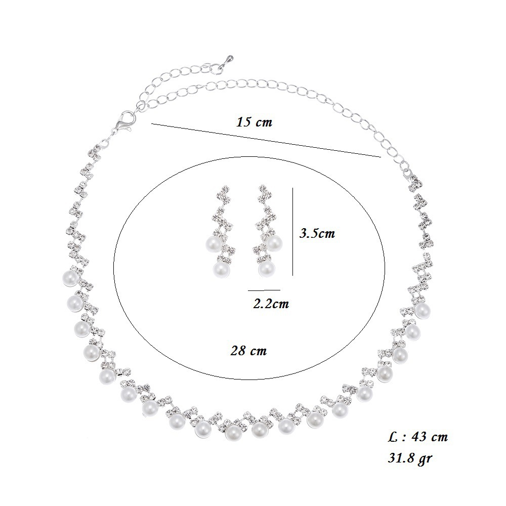 Daily Occasion Copper Material Geometric Pattern Fashion Geometric Copper Inlay Artificial Pearls Zircon Women's Bracelets Earrings Necklace