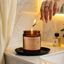 外贸霜膏瓶香薰蜡烛香氛精油无烟大豆蜡持久留香家居摆件生日礼物