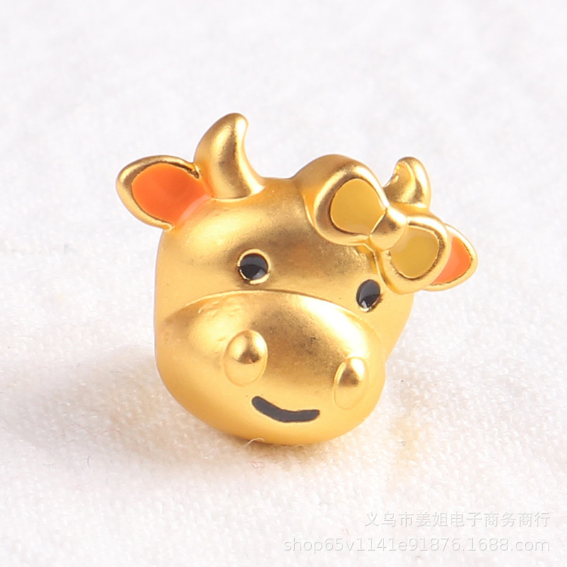 沙金古diy法金配件12 十二生肖手鍊頭飾保色配飾本命年卡通配件批