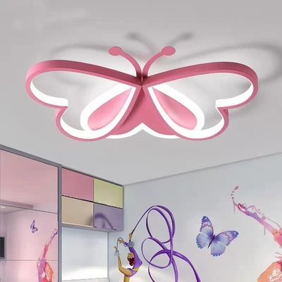 Children's Room Ceiling originality personality butterfly ed Bedroom lights Northern Europe new pattern girl princess Room Lighting