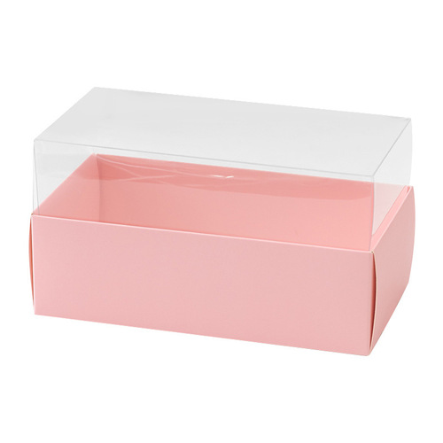 Cake roll packaging box Korean room temperature towel roll Swiss roll Western pastry transparent box dessert macaron packaging box
