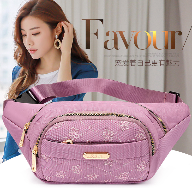 New Outdoor Casual Women's Bag Mother Mid-Age Sports Shopping Small Crossbody Bag Waterproof Multifunctional Women's Waist Bag