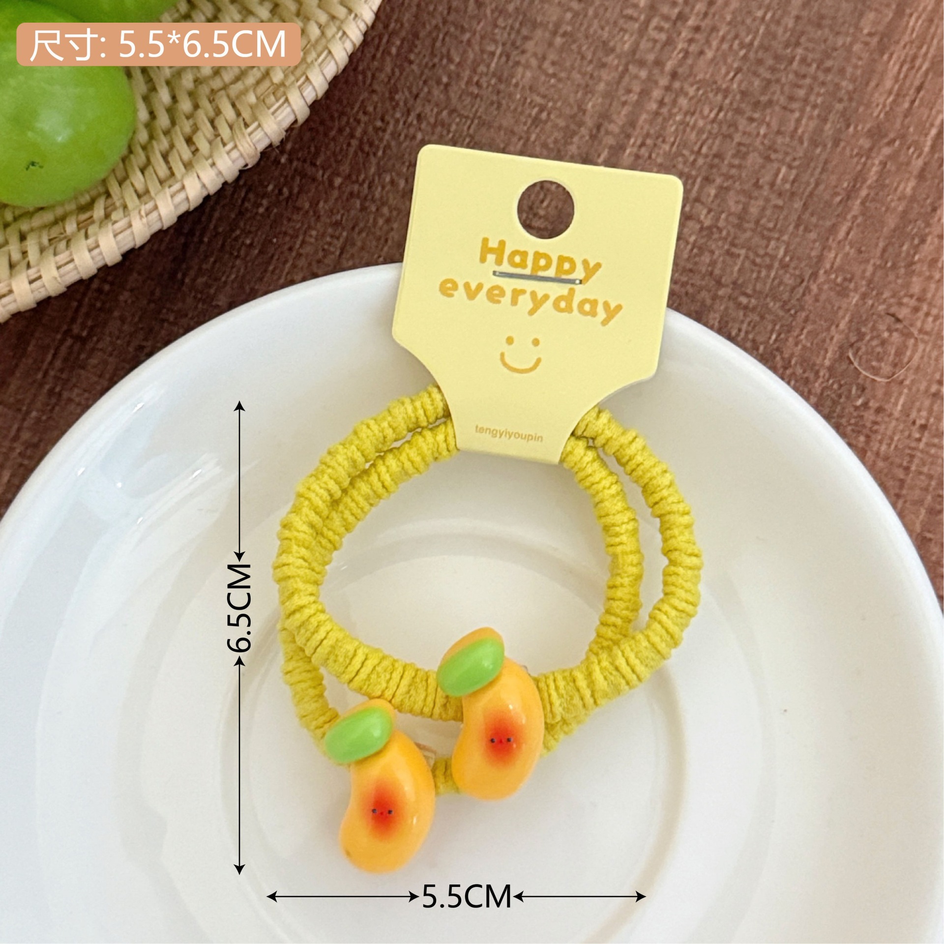 Caricatura lindo cerdo comer jugar pan divertido niño cabello cuerdas de pelo beige intestino pequeño círculo de alta elasticidad estudiante cabello adornamiento para mujeres